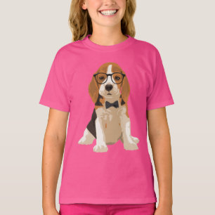 Cute Hipster Beagle Puppy Dog for Dog Lovers T-Shirt