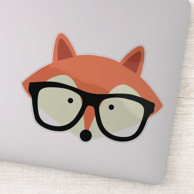 Cute Hipster Red Fox (Detail)