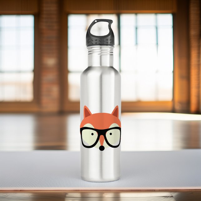 Cute Hipster Red Fox 710 Ml Water Bottle (Creator Uploaded)