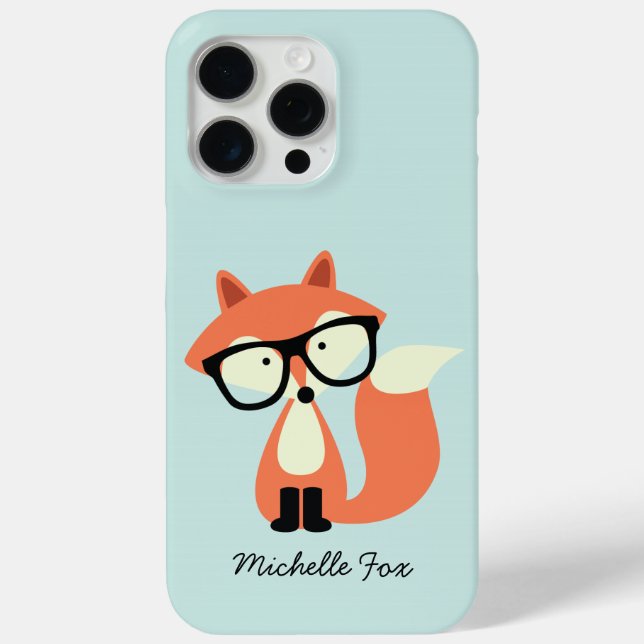 Cute Hipster Red Fox Case-Mate iPhone Case (Back)