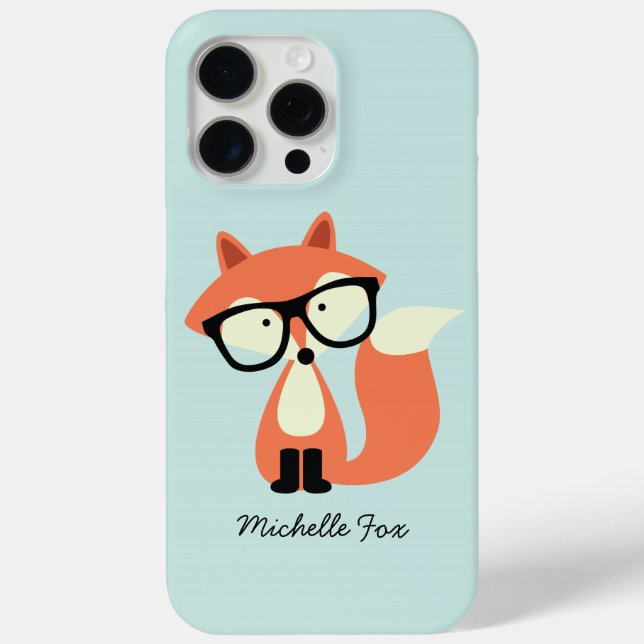 Cute Hipster Red Fox Case-Mate iPhone Case (Back)