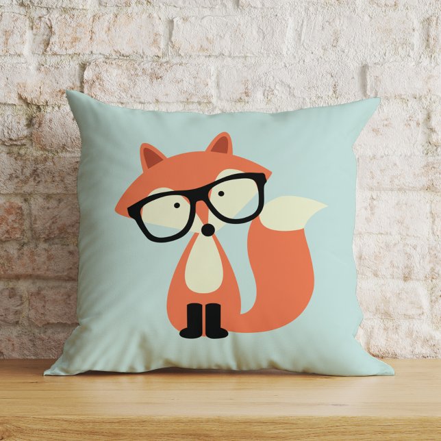 Cute Hipster Red Fox Cushion (Creator Uploaded)