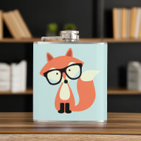 Cute Hipster Red Fox