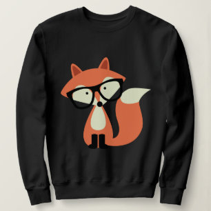 Cute Hipster Red Fox Sweatshirt