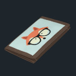 Cute Hipster Red Fox Tri-fold Wallet<br><div class="desc">Adorable vector illustration of a cute little red fox wearing an oversized pair of glasses.</div>