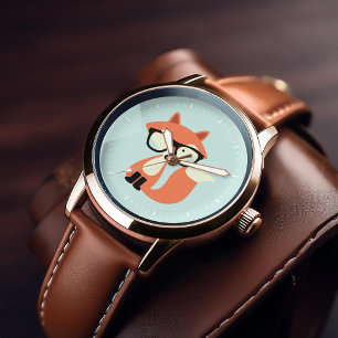 Cute Hipster Red Fox Watch