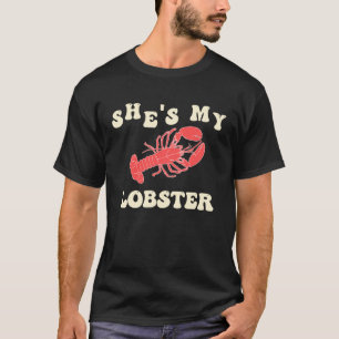 Cute His & Hers Lobster Couple Matching  for Valen T-Shirt