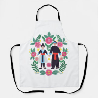 Cute Hmong Couple Apron