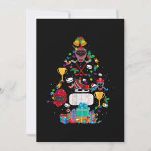 Cute Hockey Christmas Ornament Tree Funny Gift Boy Holiday Card