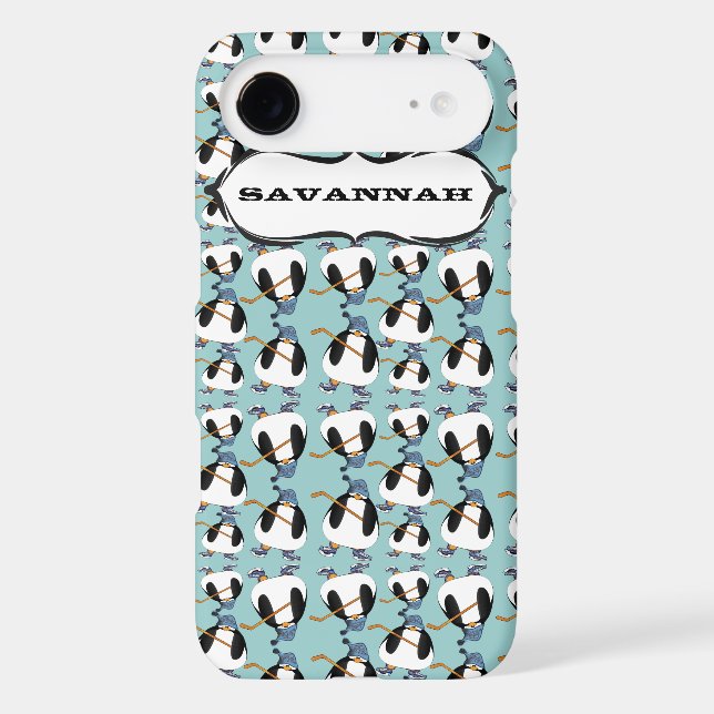 Cute Hockey Penguin Pattern Choose Colour (Back)