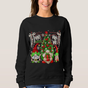 Cute Hohoho Santa Little Helper With Christmas Tre Sweatshirt