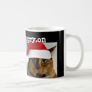 Cute Holiday Cat!  get.your.merry.on Coffee Mug
