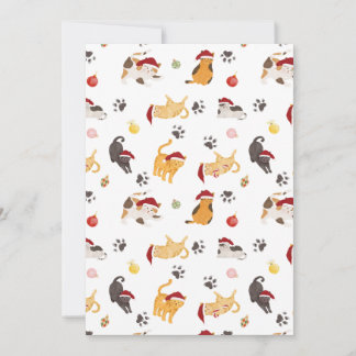 Cute Holiday Cat Pattern Card