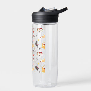 Cute Holiday Cat Pattern Water Bottle