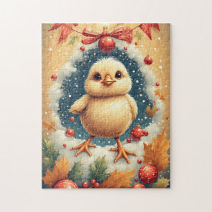Cute Holiday Chick Jigsaw Puzzle