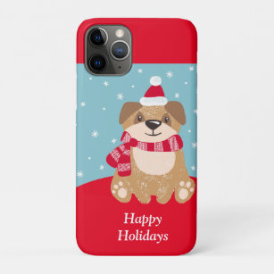 Cute Holiday Dog Case-Mate iPhone Case