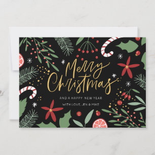 Cute Holiday Doodles   Photo Holiday Card