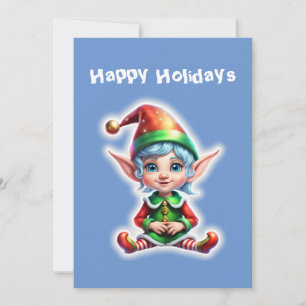 Cute Holiday Elf Card