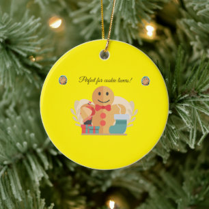 Cute Holiday Gift for Cookie Lovers Ceramic Tree Decoration
