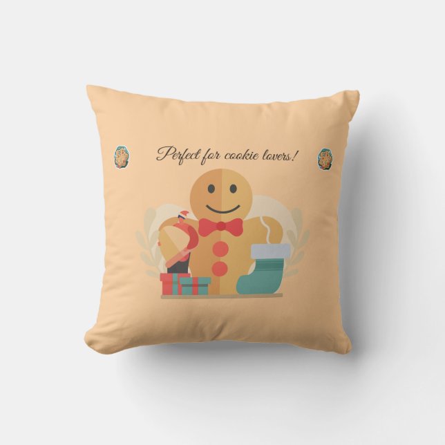  Cute Holiday Gift for Cookie Lovers Cushion (Front)