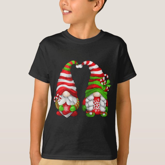 Cute Holiday Gnomes For Christmas Lover - Funny Xm T-Shirt (Front)