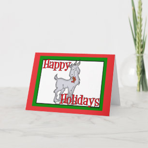 Cute Holiday Goat Card