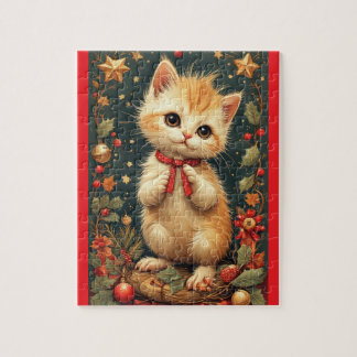 Cute Holiday Kitten  Jigsaw Puzzle