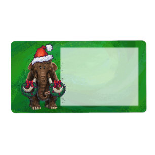 Cute Holiday Mastodon Label