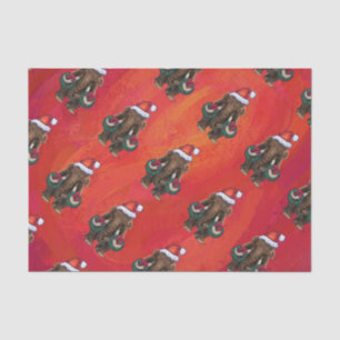 Cute Holiday Mastodon  Tissue Paper