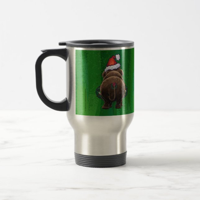 Cute Holiday Mastodon  Travel Mug (Left)