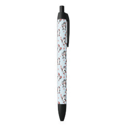 Cute Holiday Penguin Black Ink Pen