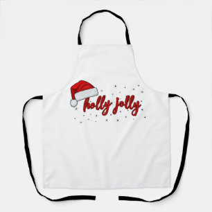 Cute Holly Jolly Christmas Santa Hat Blanket Apron