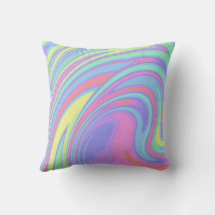 Cute Holographic Marble Art Cushion