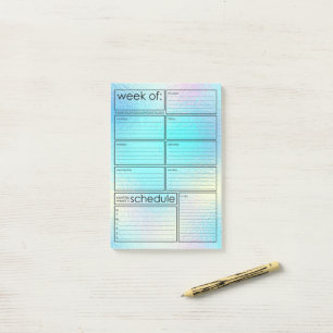 Cute holographic weekly planner Post-it® Notes