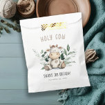 Cute Holy Cow Foliage Pastel Neutral Kids Birthday Favour Bags<br><div class="desc">If you need any other matching product or customisation,  kindly message via Zazzle.</div>