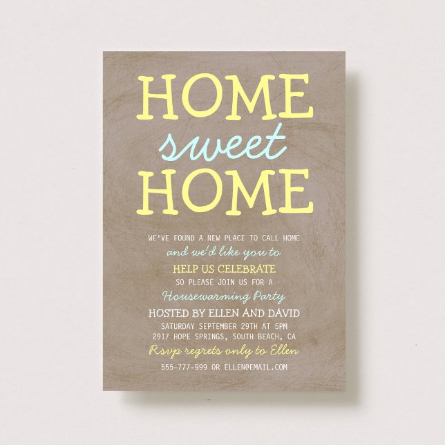 Cute Home Sweet Home Housewarming Invitations (Creator Uploaded)