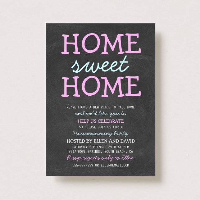 Cute Home Sweet Home Housewarming Invitations (Creator Uploaded)