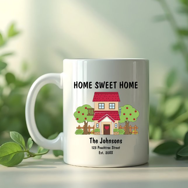 Cute Home Sweet Home Red House Housewarming  Coffee Mug (Creator Uploaded)