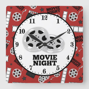 Cute home theater movie night decor clock