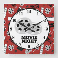 Cute home theatre movie night decor clock