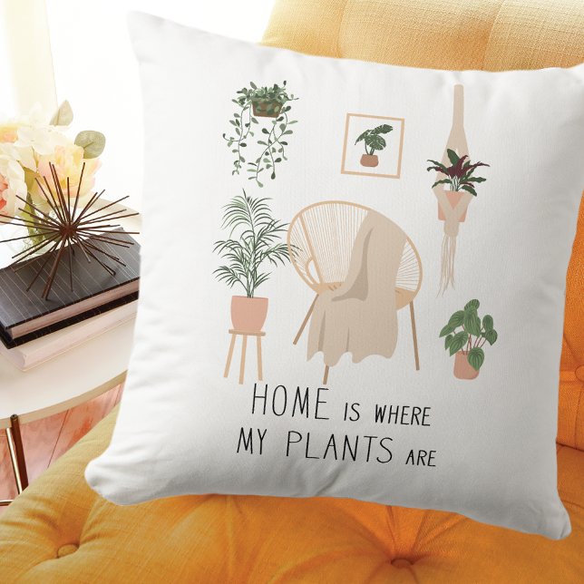Cute Home Where My Plants Are Cushion (Creator Uploaded)