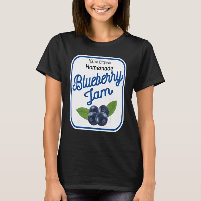 Cute Homemade Blueberry Jam Easy Lazy Halloween Co T-Shirt (Front)