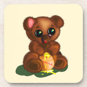 Cute Honey Bear Coaster