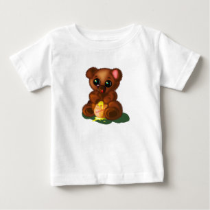 Cute Honey Bear - Happy - Drawing Baby T-Shirt