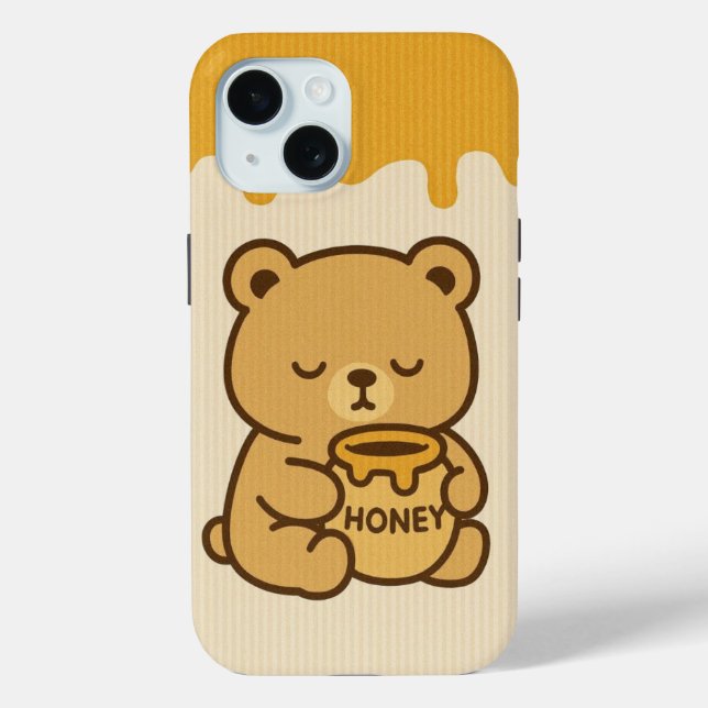 Cute Honey Bear IPhone case  (Back)