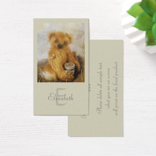 Cute Honey Bear Teddy Personalised (Desk)