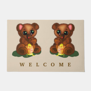 Cute Honey Bear - Welcome Doormat