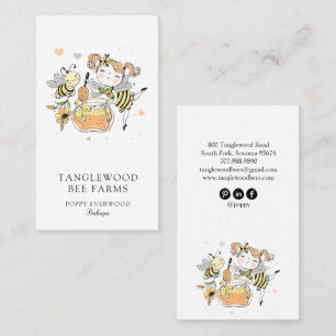 Cute Honey Bee Apiary Beekeeper Honey Products  Business Card