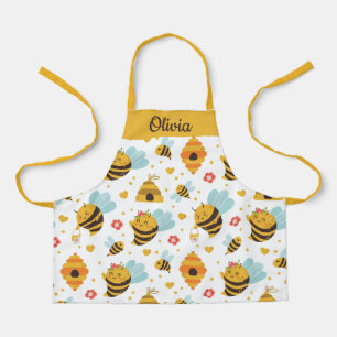 Cute Honey Bee Custom Text Apron