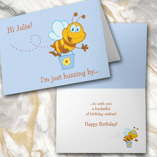 Cute Honey Bee Kid's Birthday Card (Creator Uploaded)